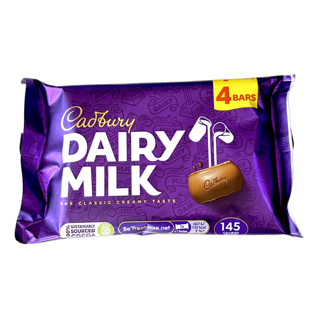 Cadbury Dairy Milk 4 bar pack 108.8g