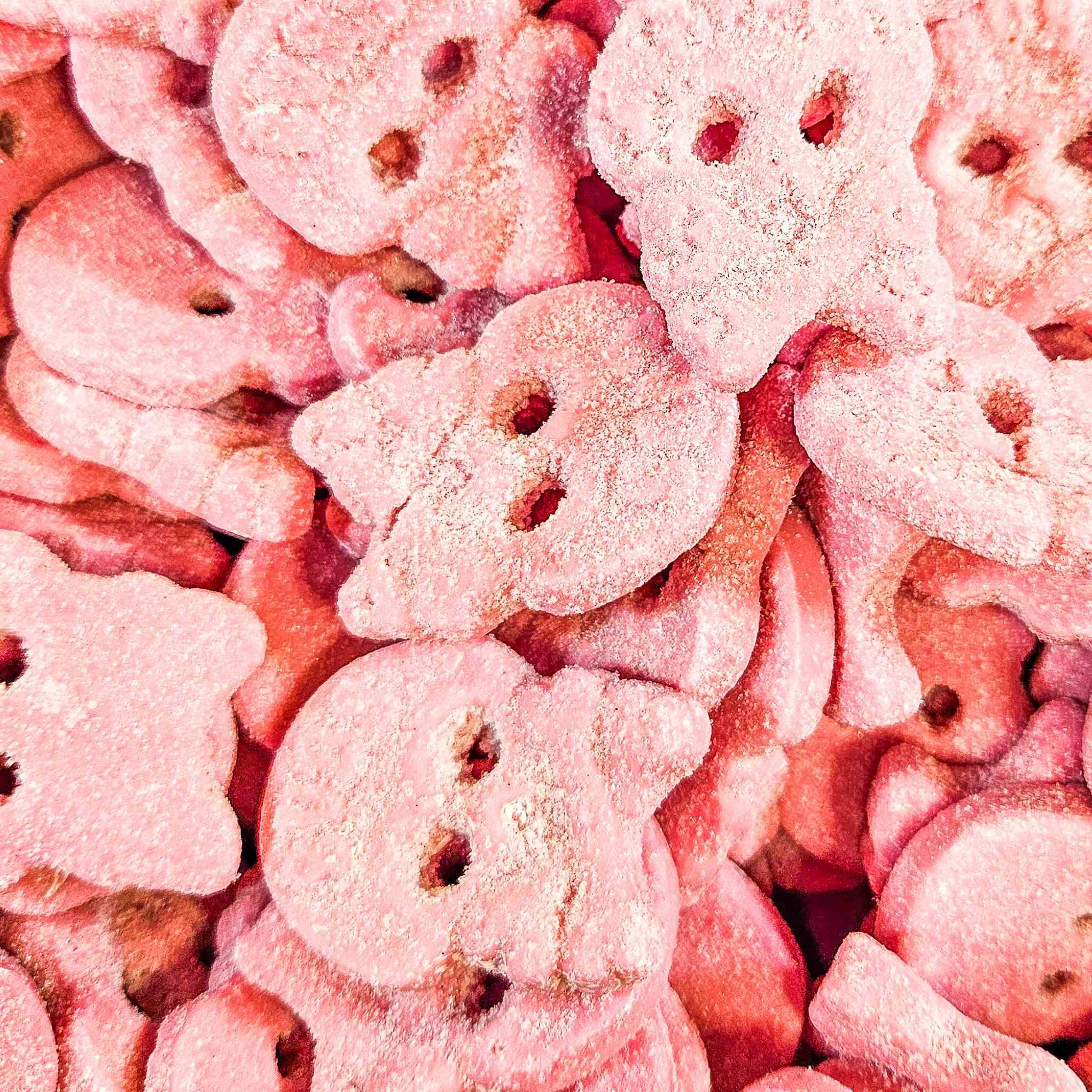 BUBS Sour Raspberry Skulls 250g — Joys Delights Lolly Shop Online