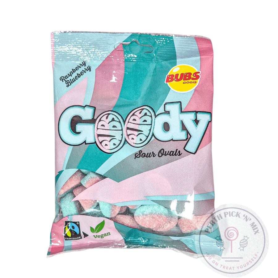 BUBS Blueberry and Rasperry Ovals 90g — Joys Delights Lolly Shop Online