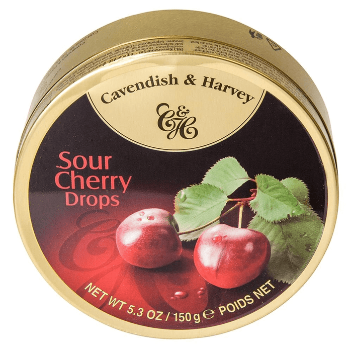 Cavendish & Harvey Sour Cherry Drops Tin 200g