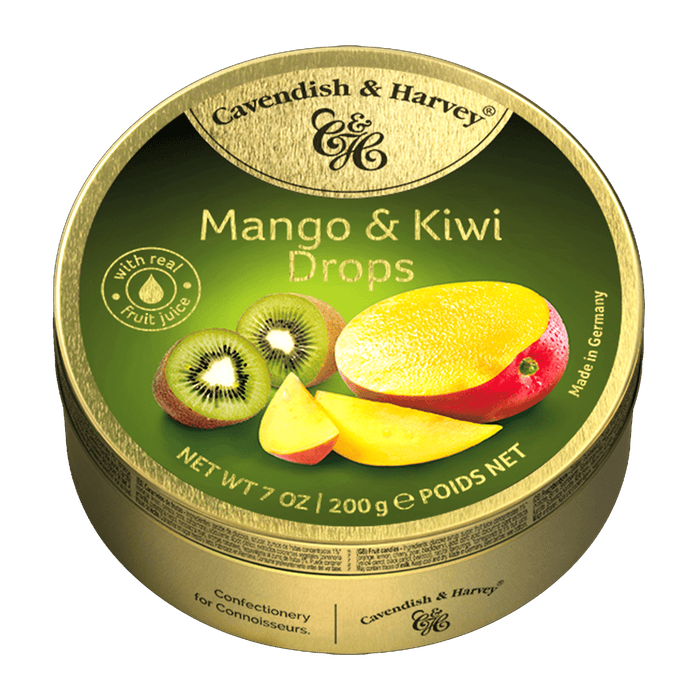 Cavendish & Harvey Mango Kiwi Drops Tin 200g