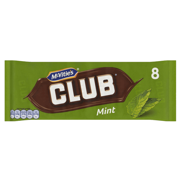 McVitie's Club Choc mint 8x22g