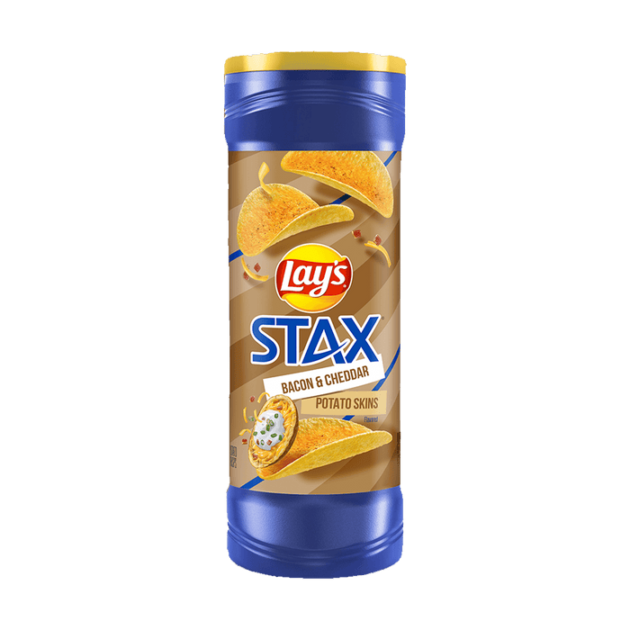Lays Stax Bacon & Cheddar Potato Skins 155g