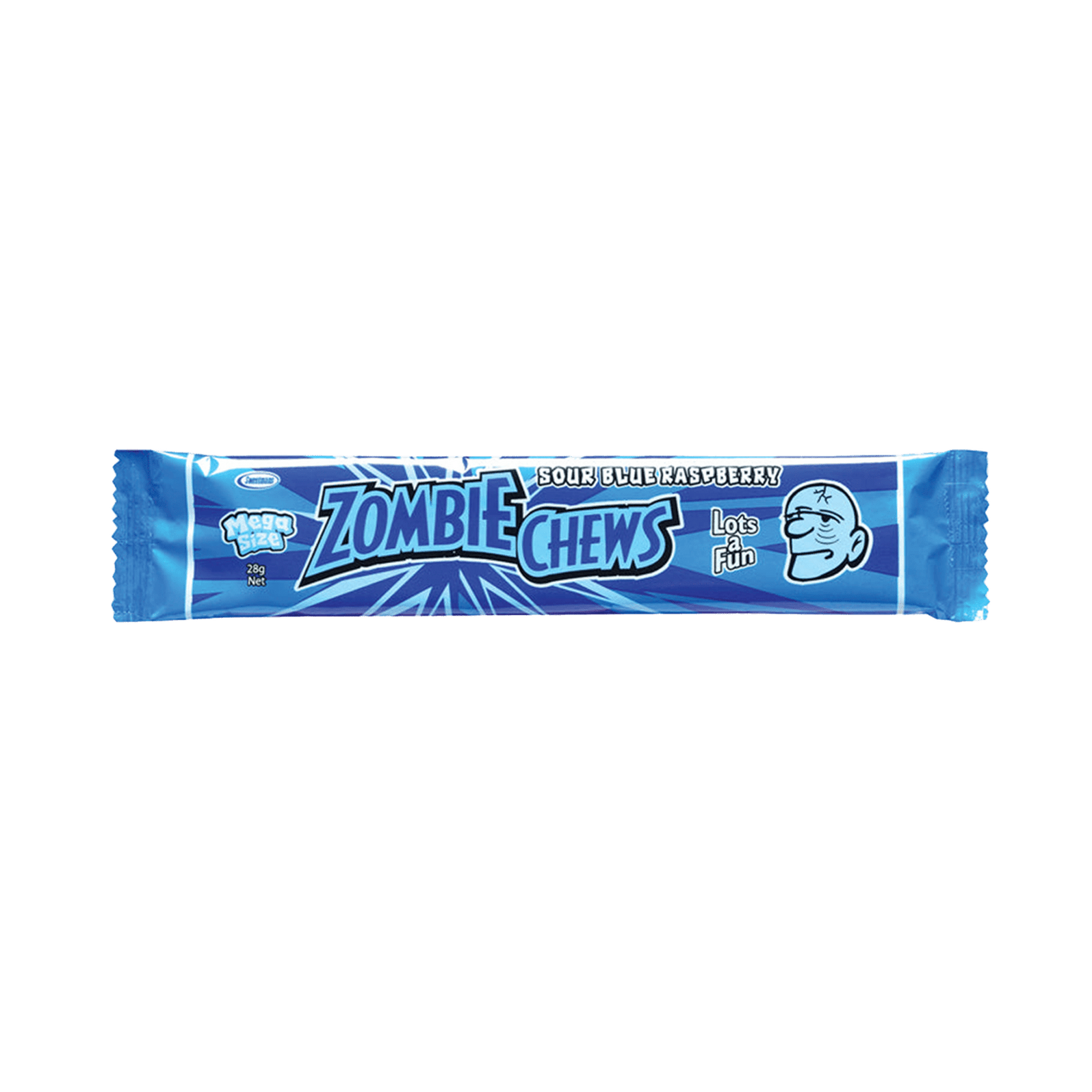 Zombie Chews Sour Blue Raspberry Bar 28g — Joys Delights Lolly Shop Online