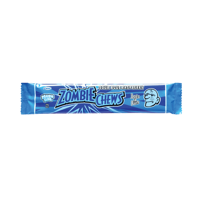 Zombie Chews Sour Blue Raspberry Bar 28g